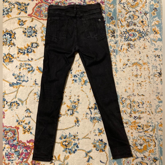 Rag & Bone High Rise Skinny Jeans Sz 29 Black - Picture 3 of 7